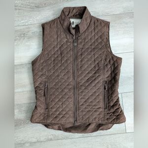 Outback Trading Co. Women’s Large Grand Prix Quilted Vest Brown Adjustable